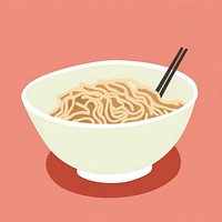 Illustration of noodle food meal bowl.
