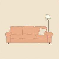 Illustration of sofa furniture lamp comfortable.
