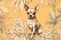 Toile wallpaper a single Chihuahua chihuahua drawing animal.