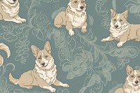 Toile wallpaper a single Corgi pattern animal mammal.