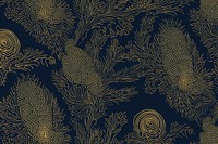 Toile wallpaper peacock pattern gold backgrounds.