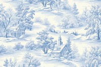 Toile wallpaper snow architecture drawing winter.