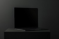 Laptop black computer screen.
