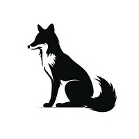 Fox silhouette mammal animal black.