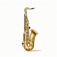 Saxophone white background saxophonist performance.