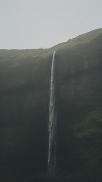 Waterfall outdoors nature plant. AI generated Image by rawpixel.