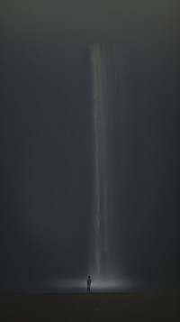 Waterfall nature storm sky. AI generated Image by rawpixel.