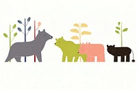 Illustration of wild animals livestock mammal cattle.