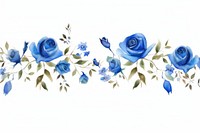 Blue roses pattern flower plant.