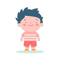 Front asain happy boy cartoon child baby. AI generated Image by rawpixel.