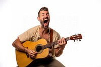 Man singing musician guitar adult.
