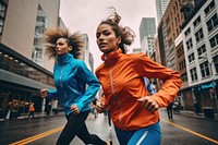 Running people jogging sports street. AI generated Image by rawpixel.