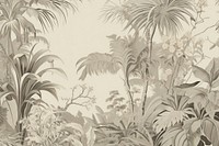 Toile wallpaper a single Tropical plants pattern drawing nature.