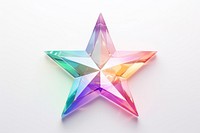 Star horoscope rainbow white background accessories.