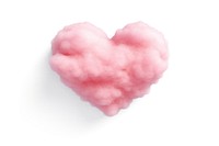 Shape heart cloud love white background confectionery.