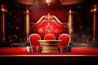 Poker furniture gambling luxury.