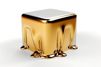 3d render of cube shape metal white background rectangle.