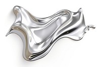 3d render of sheild silver shape metal.