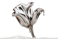3d render of tulip flower silver plant.