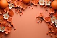 Chinese New Year style of Orenge backgrounds pattern flower.