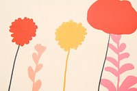 Simple colorful garden flowers backgrounds painting plant.