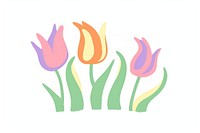 Tulip drawing flower plant.
