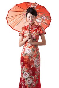 Chinese women dress tradition fashion.
