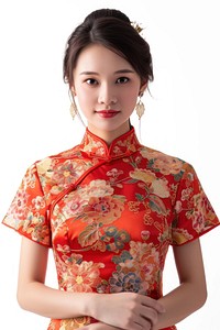 Chinese women dress tradition fashion.