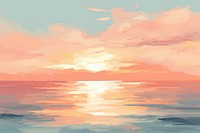 Sunset backgrounds outdoors painting.