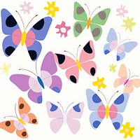 Butterflies pattern creativity fragility.