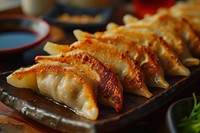 Gyoza food dumpling table.