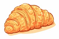 Croissant cartoon bread food.