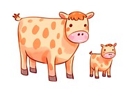 Mother cow livestock cartoon mammal.