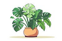 Indoor plant cartoon leaf houseplant.