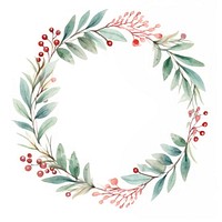 Christmas wreath circle border pattern plant white background. AI generated Image by rawpixel.