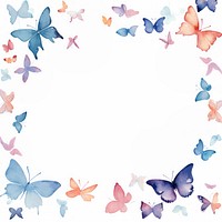 Butterfly square border pattern backgrounds paper. AI generated Image by rawpixel.