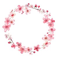 Cherry blossom circle border flower wreath petal. AI generated Image by rawpixel.