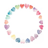 Heart circle border pattern petal white background. AI generated Image by rawpixel.