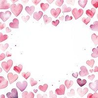 Pink hearts heart shape border backgrounds pattern petal. AI generated Image by rawpixel.