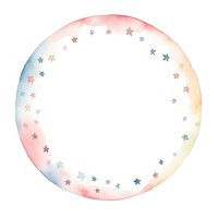 Little star circle border pattern space white background. AI generated Image by rawpixel.