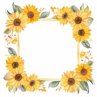 Little sunflower square border pattern plant inflorescence. AI generated Image by rawpixel.