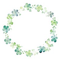 Lucky clover circle border pattern white background dishware. AI generated Image by rawpixel.