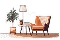 Modern design interior furniture armchair architecture.