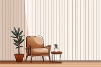 Modern design interior furniture chair wall.