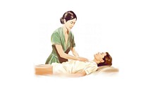 Massage patient adult white background. AI generated Image by rawpixel.