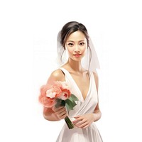 Bride portrait fashion wedding. AI generated Image by rawpixel.