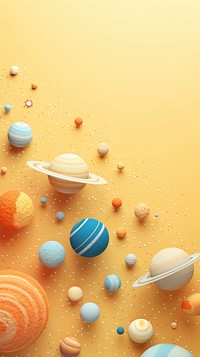  Solar system paper art space confectionery solar system. AI generated Image by rawpixel.