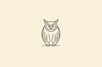 An owl icon drawing animal sketch.