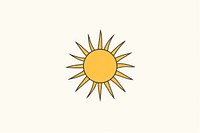 Sun icon outdoors shape logo.