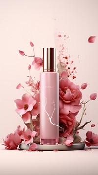 Story ads cosmetic for mockup cosmetics perfume bottle.